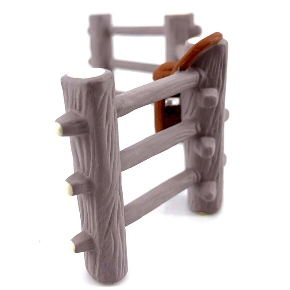 Hallmark Merry Miniatures Halloween Fence with Lantern 4" Vintage 1994 - Picture 4 of 7